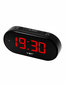 VST 801-1 Красные часы настольные+БЛОК